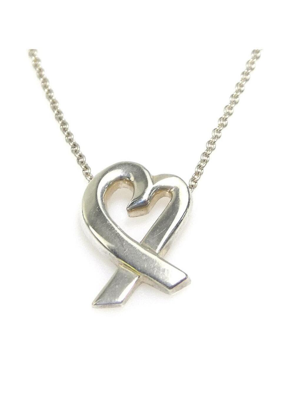 Auth Tiffany&Co. Loving Heart Necklace #302996T14B